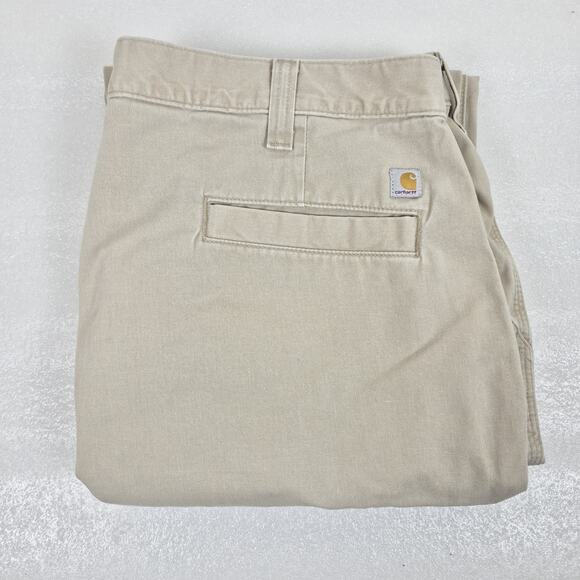 Carhartt Canvas Work Pants Men's 40x34 Relaxed Fit Beige Workwear - Picture 10 of 10